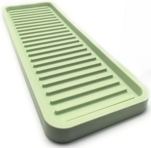 Miniatura 11 de Bandeja organizadora para fregadero de cocina de silicona, soporte de esponja y protector de encimera Plato y bandeja dispensadora de jabón