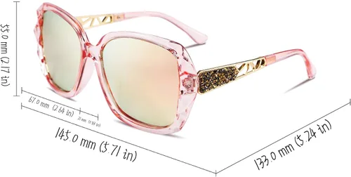 Miniatura 81 de FEISEDY - gafas de sol polarizadas para mujer, marco compuesto brillante B2289