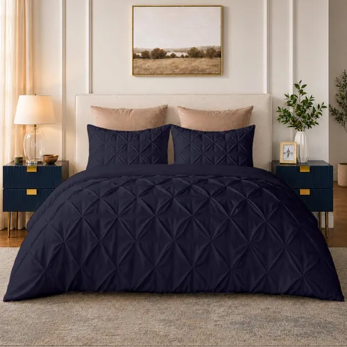 Miniatura 16 de SLEEP-NEST Luxuries - Funda de edredón plisada decorativa, tamaño individual/individual XL, 68 x 90 pulgadas, 3 piezas, con cierre de cremallera