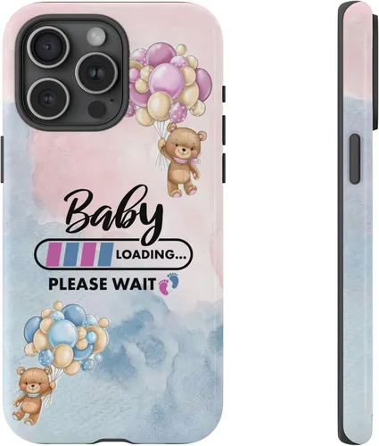 Miniatura 32 de Cute Baby Loading Phone Case for iPhone Models and Variants - Sweet Maternity Phone Cover for Pregnancy Reveal or Baby Shower Matte