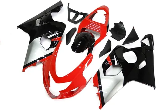 Miniatura 2 de Kit de carenado de plástico ABS para Suzuki 2004 2005 GSXR600 GSXR750 K4, carenados de inyección, kit de carrocería completa Rojo Negro
