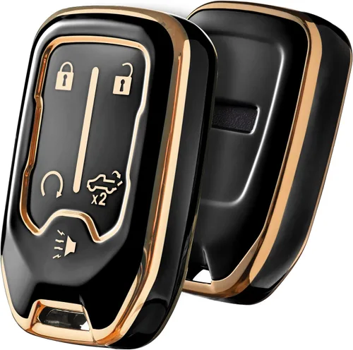 ELOHEI Funda para llavero para Chevy, accesorios de funda para llavero para Chevrolet Silverado Suburban Tahoe GMC Acadia Sierra Terrain Yukon