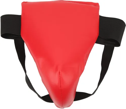 Miniatura 3 de Protector de ingle de boxeo, protector de entrepierna de boxeo rojo ajustable para artes marciales para niños y jóvenes (M)