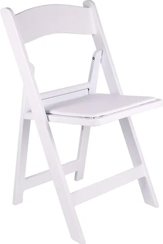 Miniatura 3 de BTEXPERT Silla plegable de resina, asiento acolchado de vinilo para interiores y exteriores, juego ligero para el hogar, eventos, fiestas, picnic