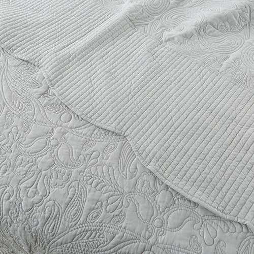 Miniatura 370 de HoneiLife - Juego de colcha de tamaño Queen, juego de ropa de cama de pana bordada de 3 piezas, colcha de lujo, ligera, cálida, para todas las Pana