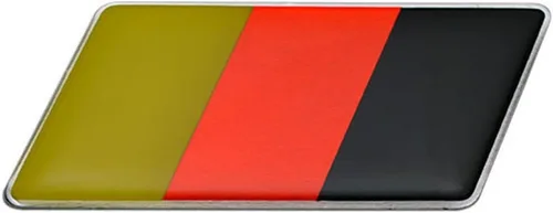 Miniatura 2 de Placa de identificación con emblema de la bandera alemana de Alemania, rara compatible con Mercedes Benz