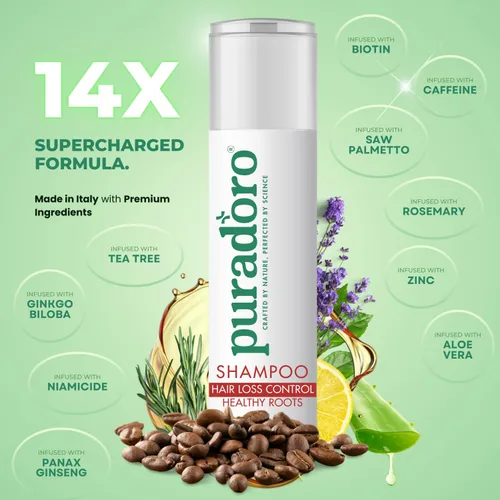 Miniatura 4 de Champú para control de pérdida de cabello y raíces saludables, fórmula natural con romero, biotina, cafeína, zinc, regeneración, terapia