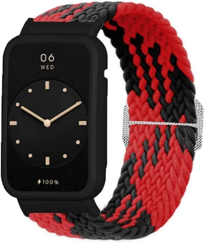 Miniatura 8 de Senter Correa de repuesto de liberación rápida de nailon suave para Huawei Band 7 pro Smart Watch Naranja