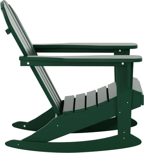 Miniatura 37 de WestinTrends Silla mecedora Malibu de poliéster para exterior/patio Adirondack, Negra