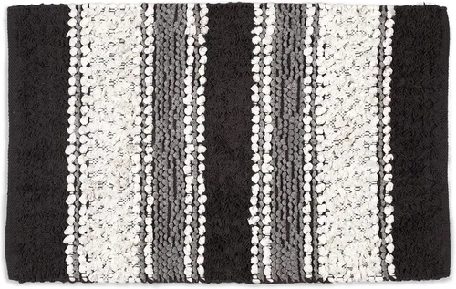 Miniatura 9 de Ramanta Home Alfombra reversible 100% algodón con diamantes tejida a mano de 24 x 60 pulgadas, gris, suave, lavable para baño, cocina, dormitorio