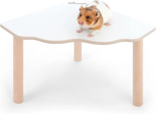 Miniatura 9 de Niteangel Plataforma de Juego de Madera para Hámsteres Enanos, Sírios, Jerbos, Ratones, Degus u Otras Mascotas Pequeñas