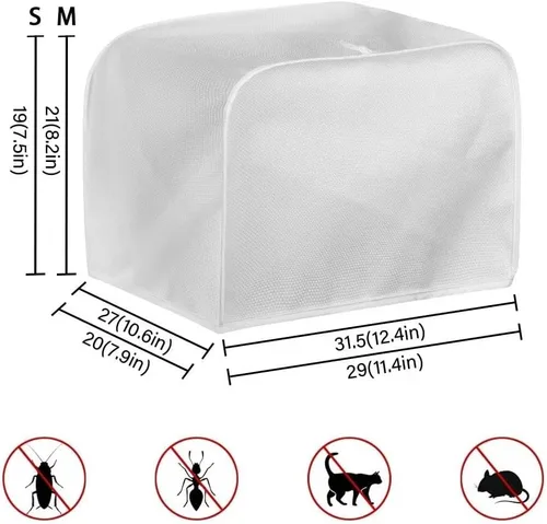Miniatura 7 de Polynesia - Funda para tostadora de flores, duradera y pequeña, con gancho superior, lavable, a prueba de polvo, funda protectora para pan pequeño, M