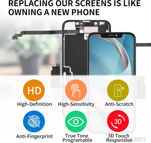 Miniatura 5 de para iPhone XR Reemplazo de pantalla de 6.1 pulgadas con altavoz de oído Kit de sensor de proximidad de montaje completo Pantalla LCD 3D Touch