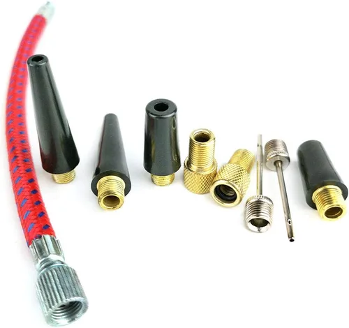 Miniatura 3 de Kit de inflador de aguja de bola de bomba de 22 piezas, adaptador de bomba de aguja, kit de inflador de adaptador de boquilla de aguja