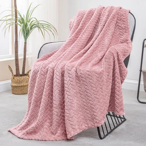 Miniatura 35 de Exclusivo Mezcla - Manta de forro polar tamaño individual para cama, 90x66 pulgadas, mantas suaves y acogedoras de franela jacquard, ligeras y Verde