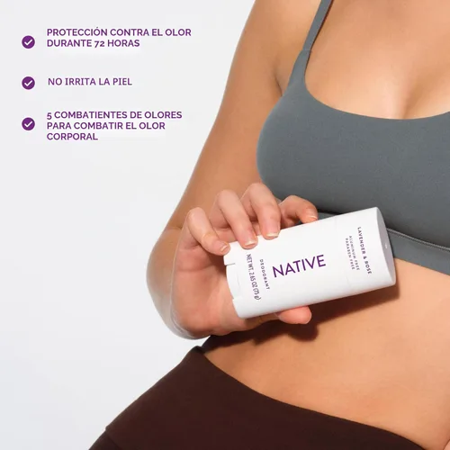 Miniatura 7 de Native Deodorant - Desodorante natural para mujeres y hombres, desodorante sin aluminio, con bicarbonato de sodio, probióticos, aceite de coco