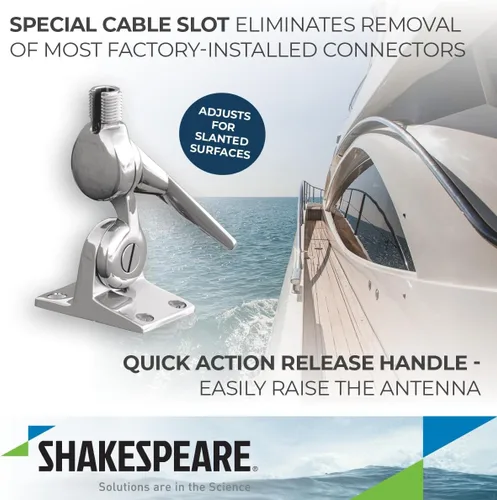 Miniatura 3 de Shakespeare 5187 Acero Inoxidable 4-Way Trinquete Montaje Plata, Talla única