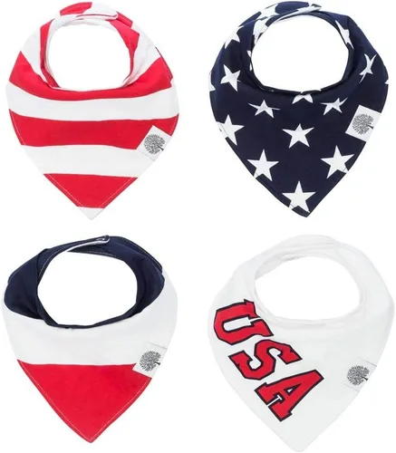 Miniatura 9 de Parker - Baberos tipo bandana para bebé, paquete de 4 baberos para niños, niñas, unisex Nube