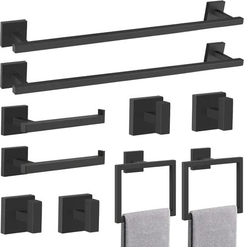 Miniatura 15 de TQKAG Juego de 5 piezas de accesorios de baño de níquel cepillado clásico montado en la pared de acero inoxidable SUS304 juego de accesorios de baño