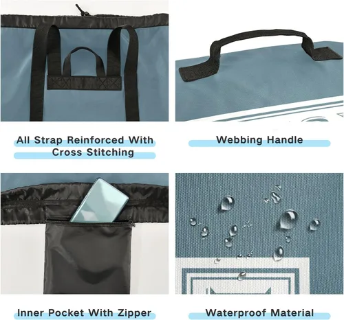 Miniatura 2 de Bolsa de lavandería, lavable, lo suficientemente grande, organizador de ropa sucia para viajes universitarios, campamentos, artículos esenciales