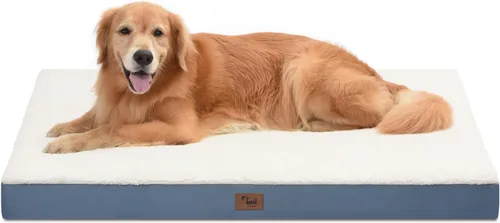 Miniatura 46 de Cama ortopédica de felpa para perros y cachorros medianos, camas impermeables para perros de 30 x 20 pulgadas con funda extraíble lavable, tapete