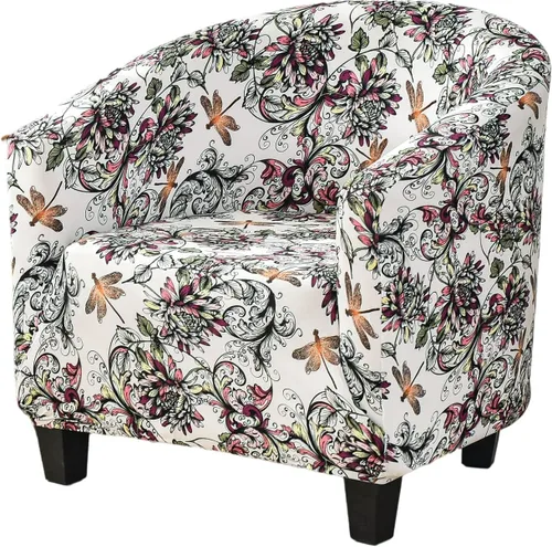 Miniatura 14 de MIFXIN - Funda elástica para silla de bañera de terciopelo de alta elasticidad, cubierta de silla de club, cubierta de sillón de elastano, cubierta