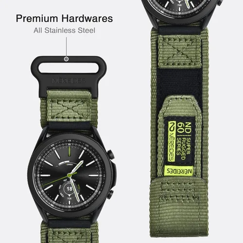 Miniatura 5 de Nereides Correa de reloj de nailon de 0.866 in compatible con Garmin Vivoactive 4/Forerunner 255 265 570/Venu 4 3 2, compatible con Amazfit GTR 4 3