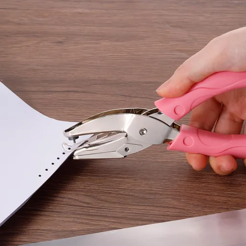 Miniatura 6 de PATIKIL Perforadora de un solo agujero de 1/16 pulgadas, perforadora de mano con agujero circular de agarre suave, perforadora de papel de metal