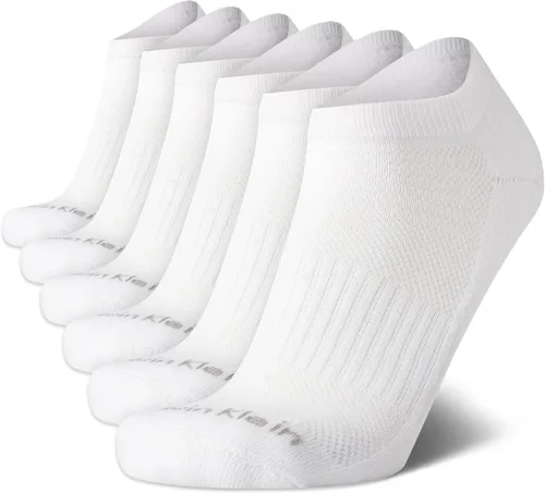 Miniatura 128 de Calvin Klein Calcetines para hombre, mezcla de algodón, acolchados, sin talla, forro de calcetines atléticos (6 unidades)