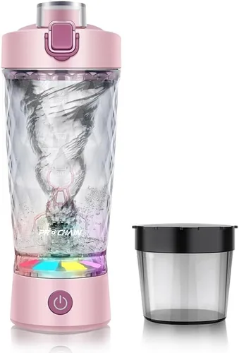 Miniatura 12 de PROCHAIN Botella agitadora eléctrica de proteínas, mezclador de batidos de proteínas, taza de mezcla automática portátil para preentrenamiento, Azul