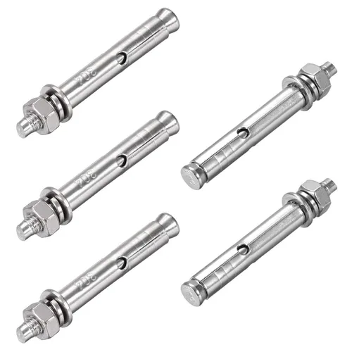 Miniatura 14 de 5 piezas de pernos de expansión de acero inoxidable 304 M6 x 1.969 in 304, tornillo de expansión hexagonal externo, anclaje de manguera, cubierta