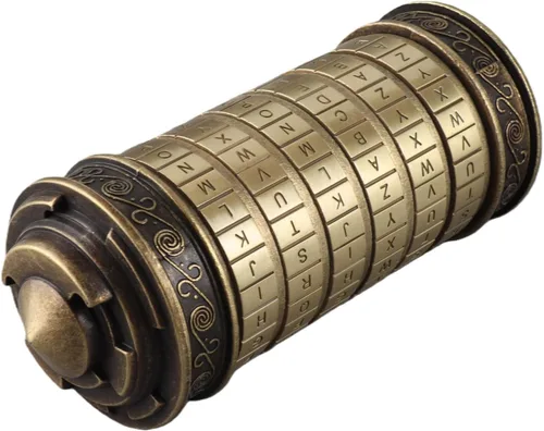 Code Cryptex - Cerradura de combinación con paquete de regalo romántico, color dorado, kit de 7 piezas