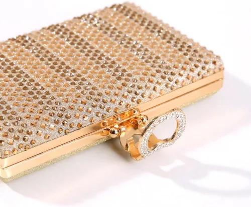 Miniatura 6 de Dreubea Bolso de mano brillante para mujer con diamantes de imitación