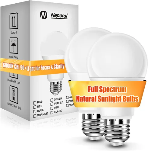 Miniatura 12 de Neporal - Foco de luz de espectro completo de 15 W, focos de luz solar natural sin UV de 2700 K, foco LED de 15 W equivalente a 100 W, CRI 90+, sin