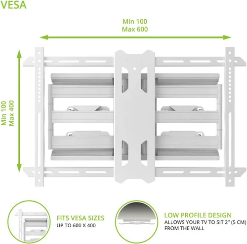 Miniatura 3 de Kanto PDX650 Soporte móvil, para televisores de 37 a 70 pulgadas, color negro. Blanco