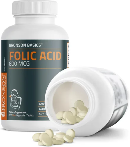 Miniatura 4 de Bronson El ácido fólico 800 MCG apoya el desarrollo prenatal, sin OMG, 360 tabletas