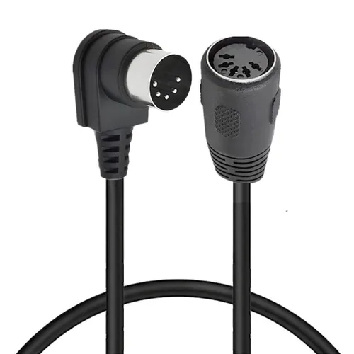 Miniatura 6 de MIDI - Cable de extensión DIN, MIDI de 5 pines, ángulo de 90 grados, enchufe macho a enchufe hembra, cable adaptador MIDI/AT para sintetizador
