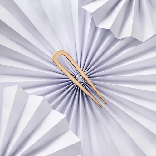 Miniatura 6 de The Hair Edit Horquilla Francesa Sleek Chignon, Elegante Accesorio de Cabello de Metal Dorado para Moños, Giros Franceses y Peinados Recogidos, Oro