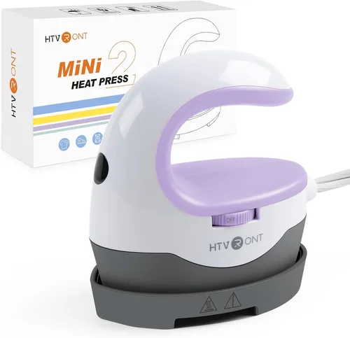 Miniatura 8 de HTVRONT Prensa de Calor Mini Máquina de Prensa de Calor, Pequeña Prensa de Calor Portátil, Máquina de Prensa de Plancha para Camisetas, Gorras