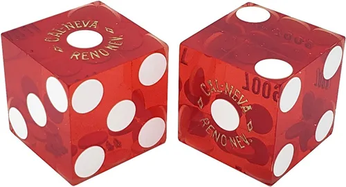Miniatura 36 de Cyber-Deals Amplia selección de dados de 0.748 in pares de dados auténticos Nevada Casino TablePlayed dados Harveys Lake Tahoe púrpura pulido