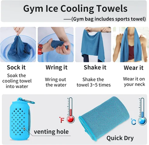 Miniatura 3 de Bolsa deportiva para gimnasio, bolsa de viaje grande impermeable con toalla deportiva, compartimento para zapatos y bolsillo húmedo, bolsa
