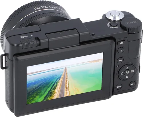 Miniatura 6 de Cámara digital 4K HD, cámara de 48MP con pantalla abatible de 180 grados, cámara de enfoque automático con pantalla de 3 pulgadas, batería de 800