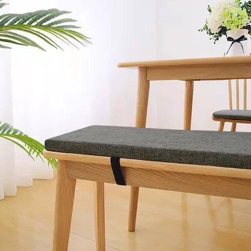 Miniatura 5 de Cojín de banco, antideslizante y grueso, para banco de patio, cojín duradero de espuma viscoelástica de alta densidad para banco de zapatos, Negro
