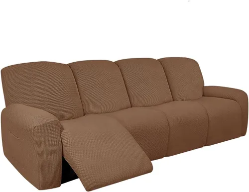 Miniatura 38 de vctops Fundas elásticas resistentes al agua, para sofá reclinable, suaves y lisas, con correa elástica antideslizante, protector de muebles