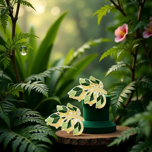 Miniatura 4 de 2 pinzas para el cabello de metal verde con hojas de flores, pinzas de pelo grandes, antideslizantes, no se rompen, pinzas de sujeción fuerte