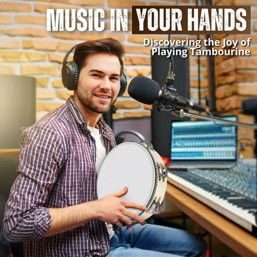 Miniatura 8 de Flexzion Pandereta redonda de madera para niños y adultos de 8" pulgadas, 8 pares de jingles de fila única, instrumento de percusión de mano de Una