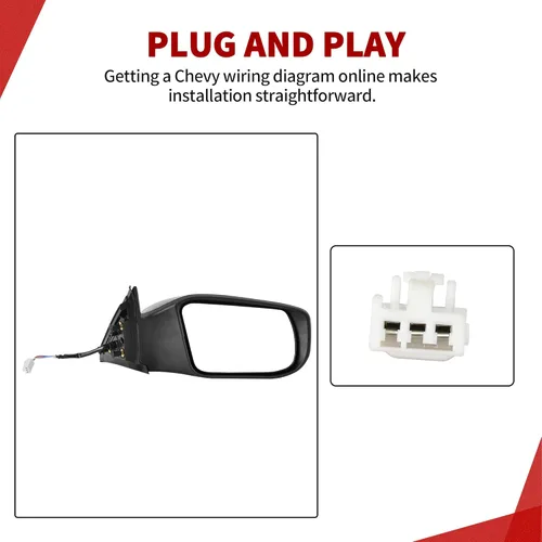 Miniatura 6 de YITAMOTOR Espejo lateral derecho del pasajero, espejo para puerta, compatible con Altima 2014, 2015, 2016, 2017, 2018, Altima 2013 (solo Sedán)
