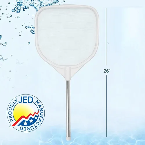 Miniatura 5 de Jed Pool Tools 40-376F - Espumador de hojas de malla fina para piscina y spa con asa, color blanco