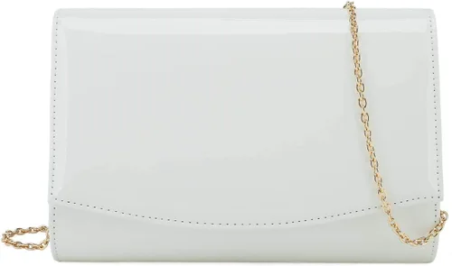 Miniatura 13 de CHARMING TAILOR Bolso de noche elegante clásico con solapa de charol, bolso de vestir elegante