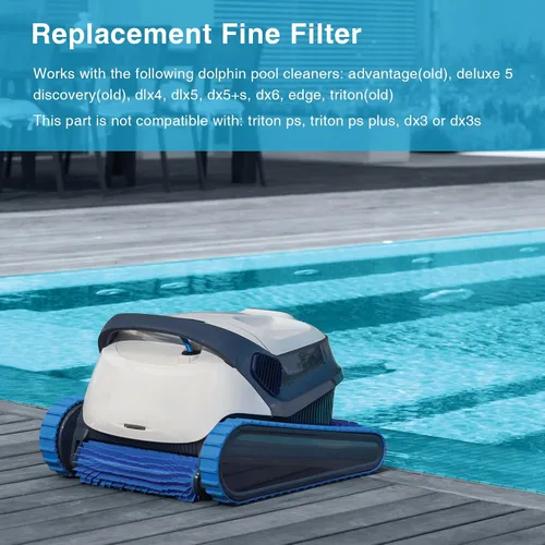 Miniatura 3 de 99954305-R1 Bolsa de filtro de 70 micrones de repuesto para Dolphin - Maytronic Dolphin Parts Deluxe 4, Deluxe 5, DX6 Bolsa de filtro para limpiador